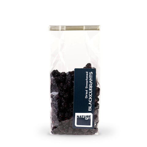 Dried sweetened blackcurrants